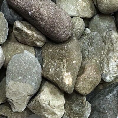 close-up of river jax rocks at stone garden