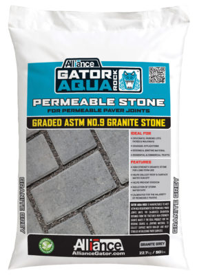bag of permeable stone for paver joints in masonry, a stone garden supply